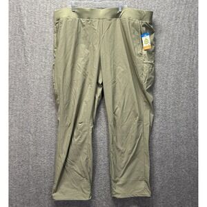 Columbia Womens Leslie Falls Pant Green Size 3X Straight Leg Omni Shield NWT